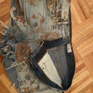 Free people flower shorts